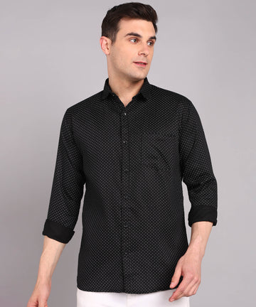 Sanganeri Black Cotton Shirt