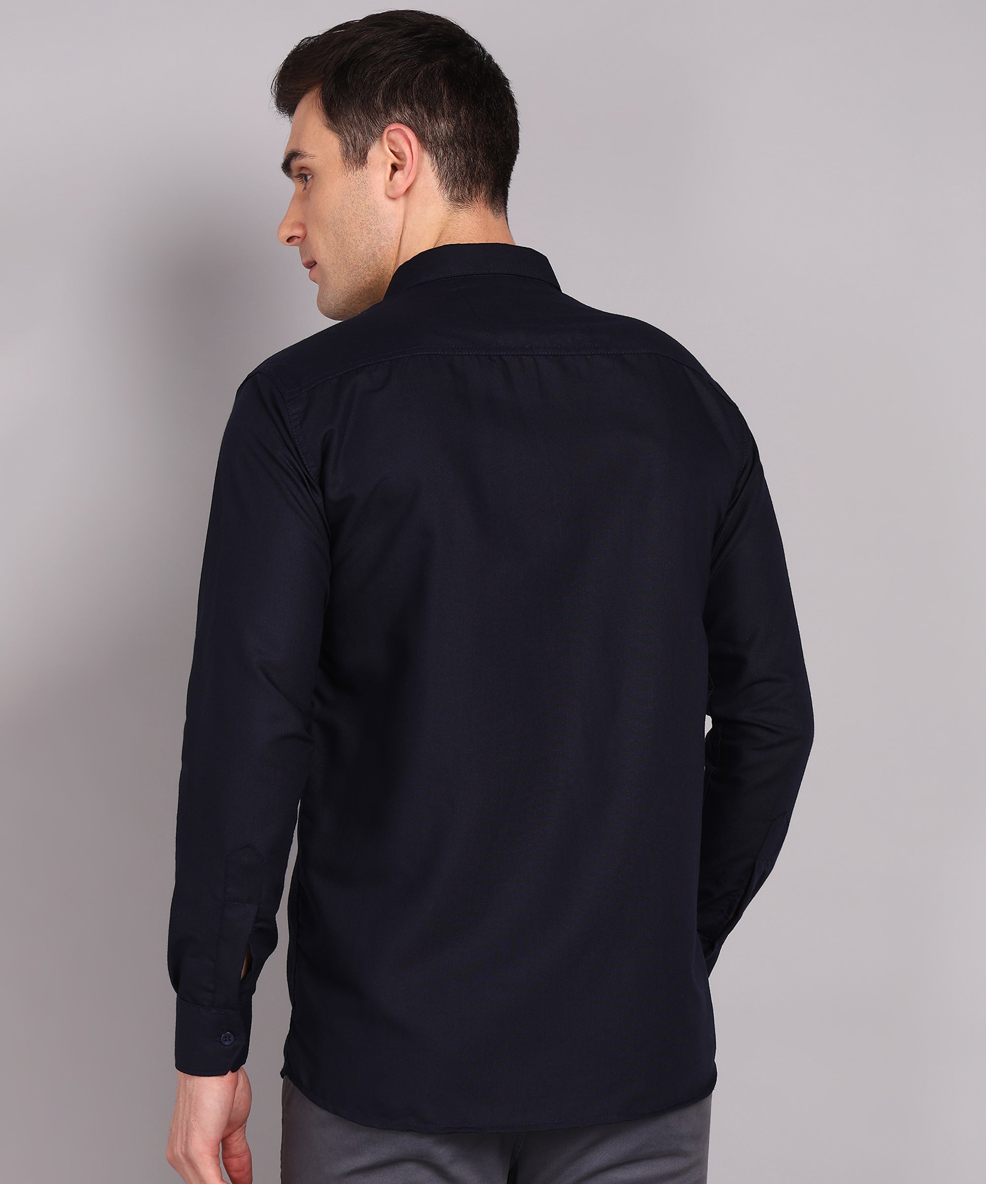 Sanganeri Dark Navy Cotton Shirt