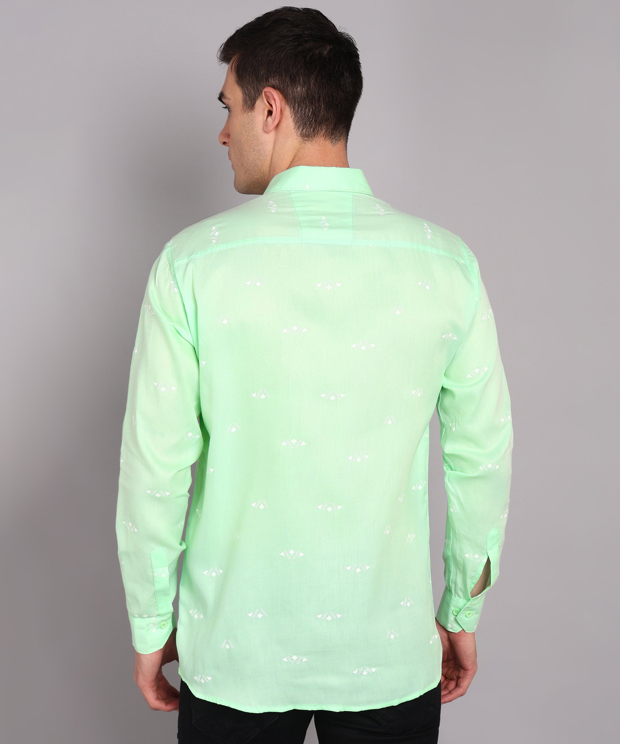 Sanganeri Mint Green Cotton Shirt