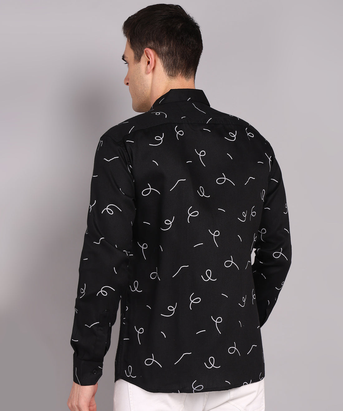 Sanganeri Black Printed Cotton Shirt