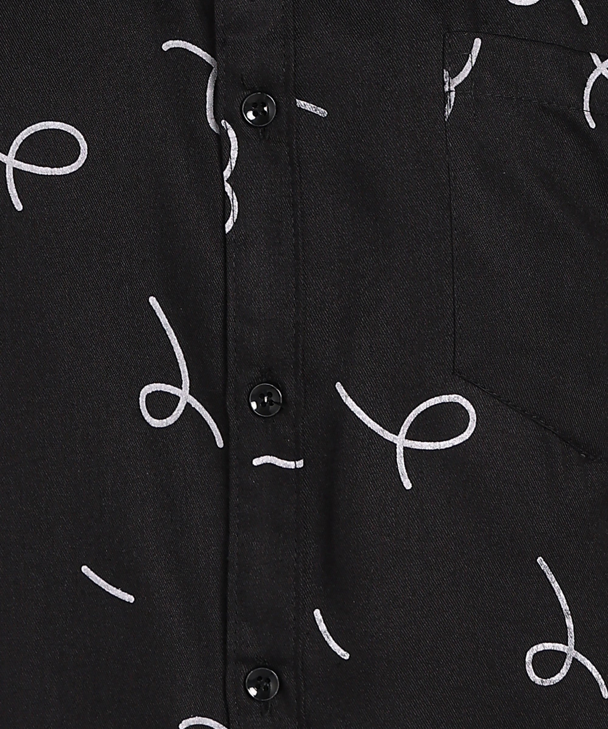 Sanganeri Black Printed Cotton Shirt