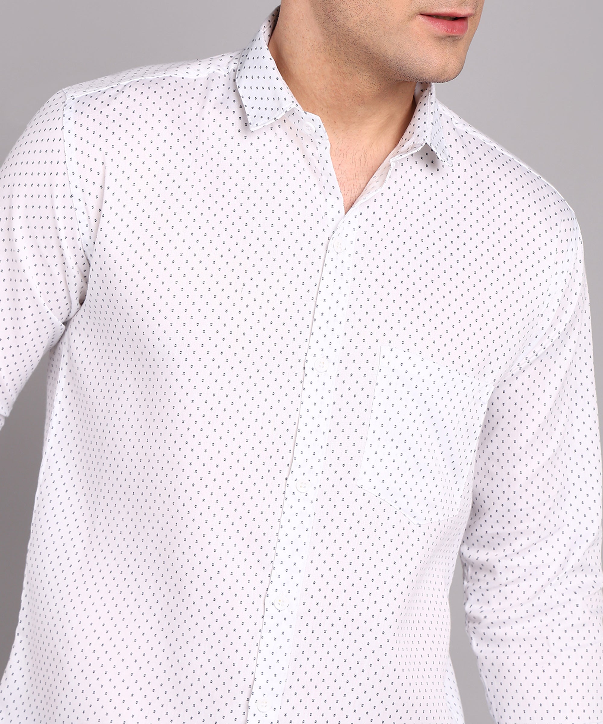 Sanganeri White Cotton Shirt