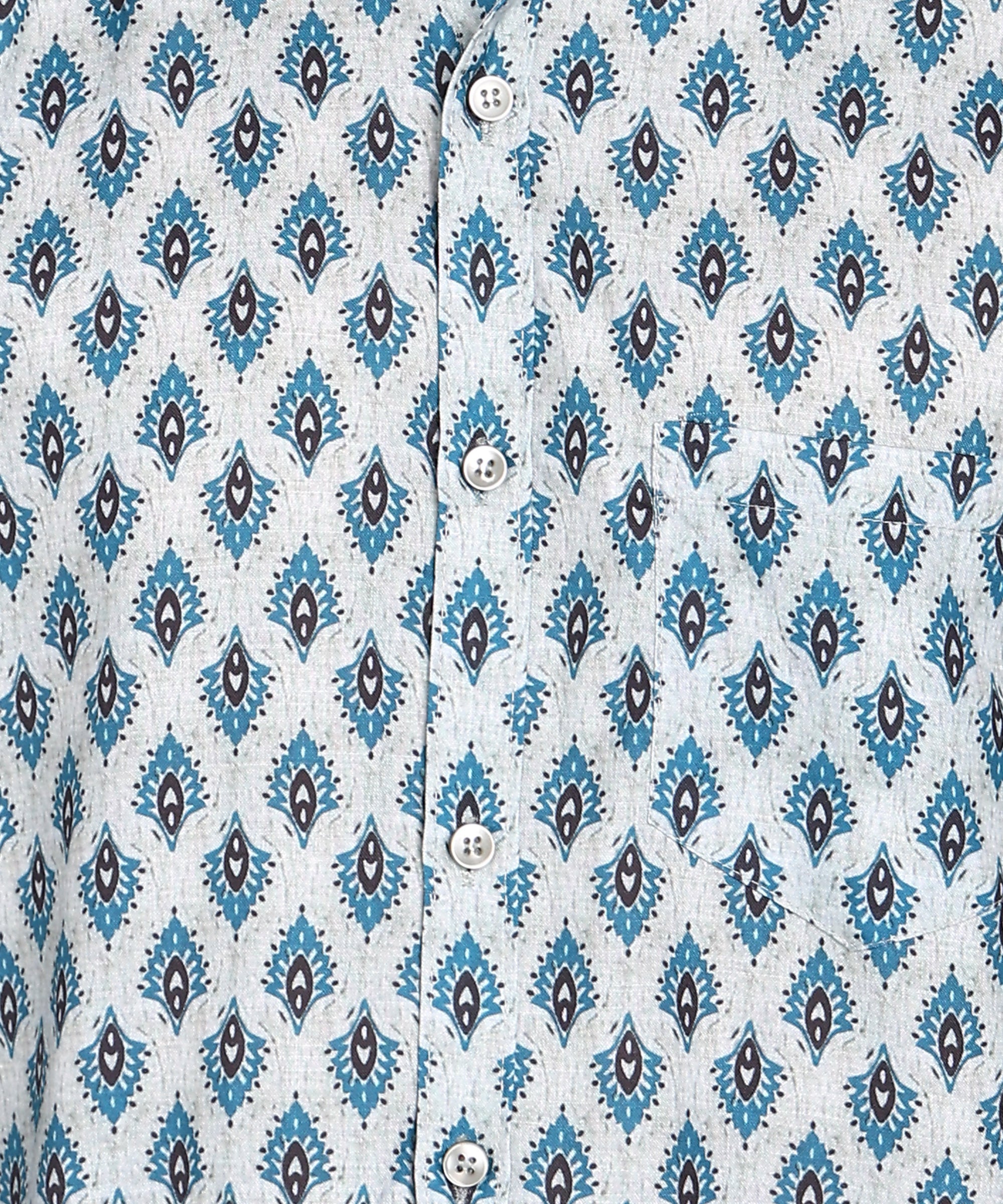 Sanganeri Sky Blue Cotton Shirt