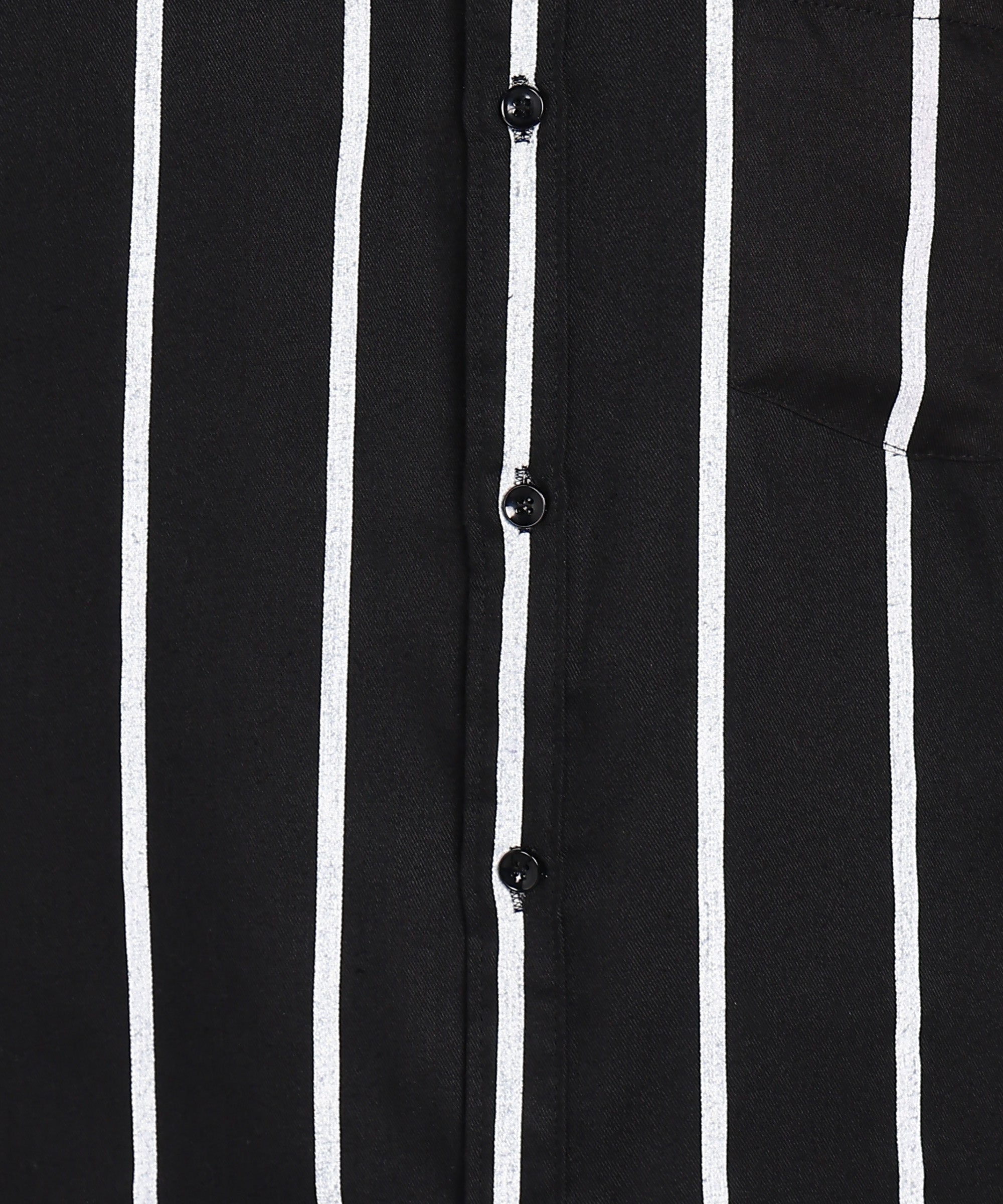 Sanganeri Black & White Striped Cotton Shirt