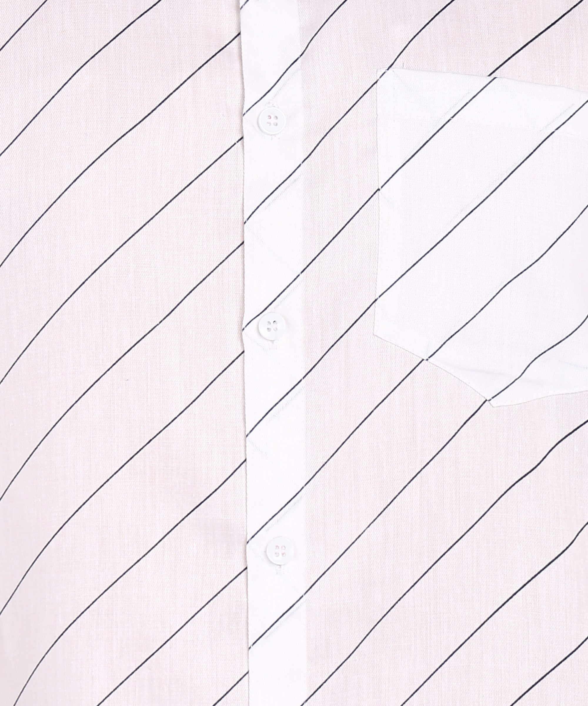 Sanganeri White Striped Cotton Shirt