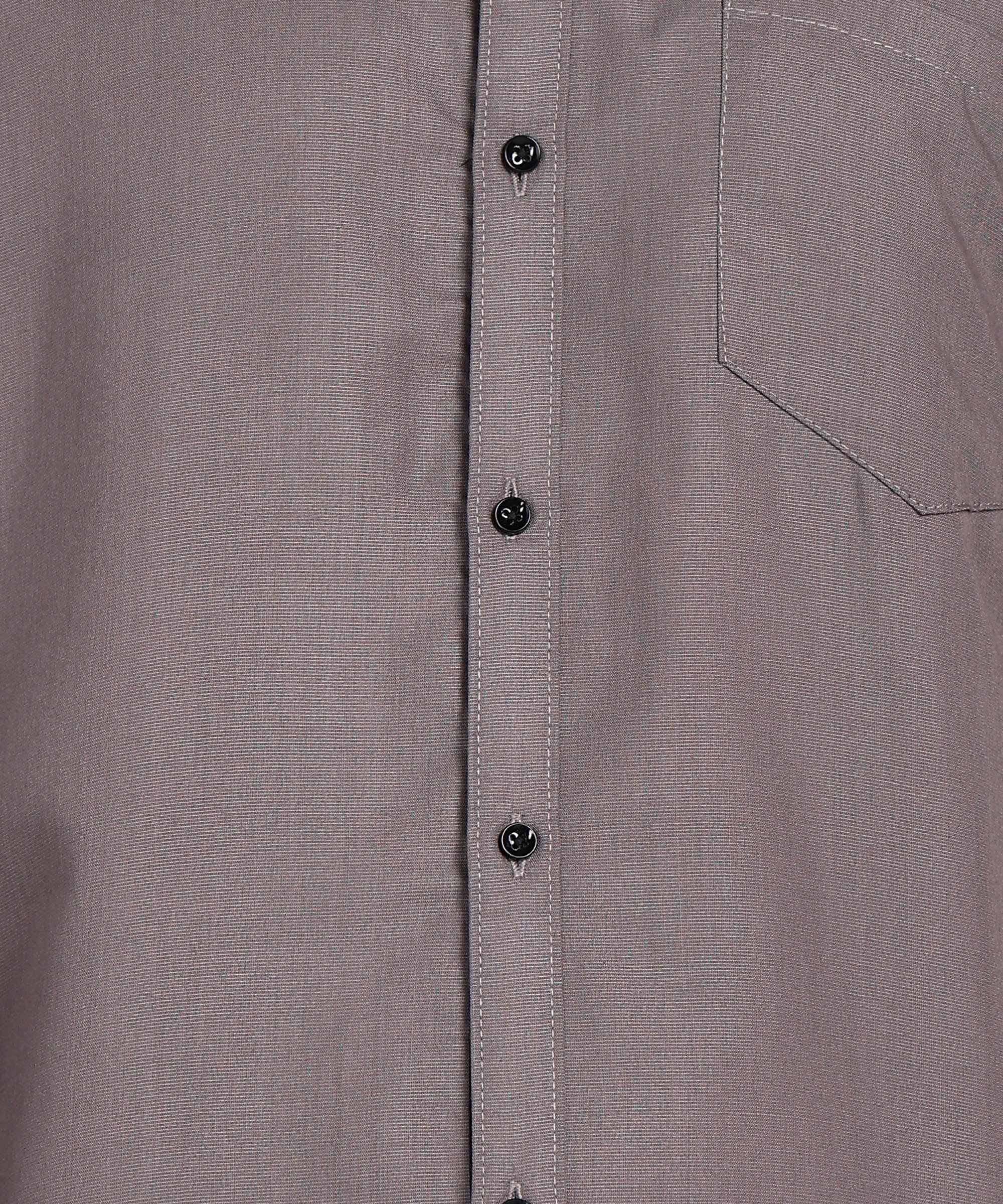 Sanganeri Solid Grey Cotton Shirt