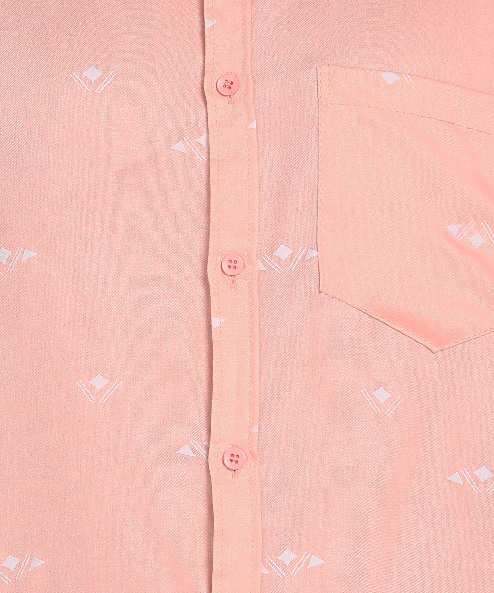 Sanganeri Peach Cotton Shirt