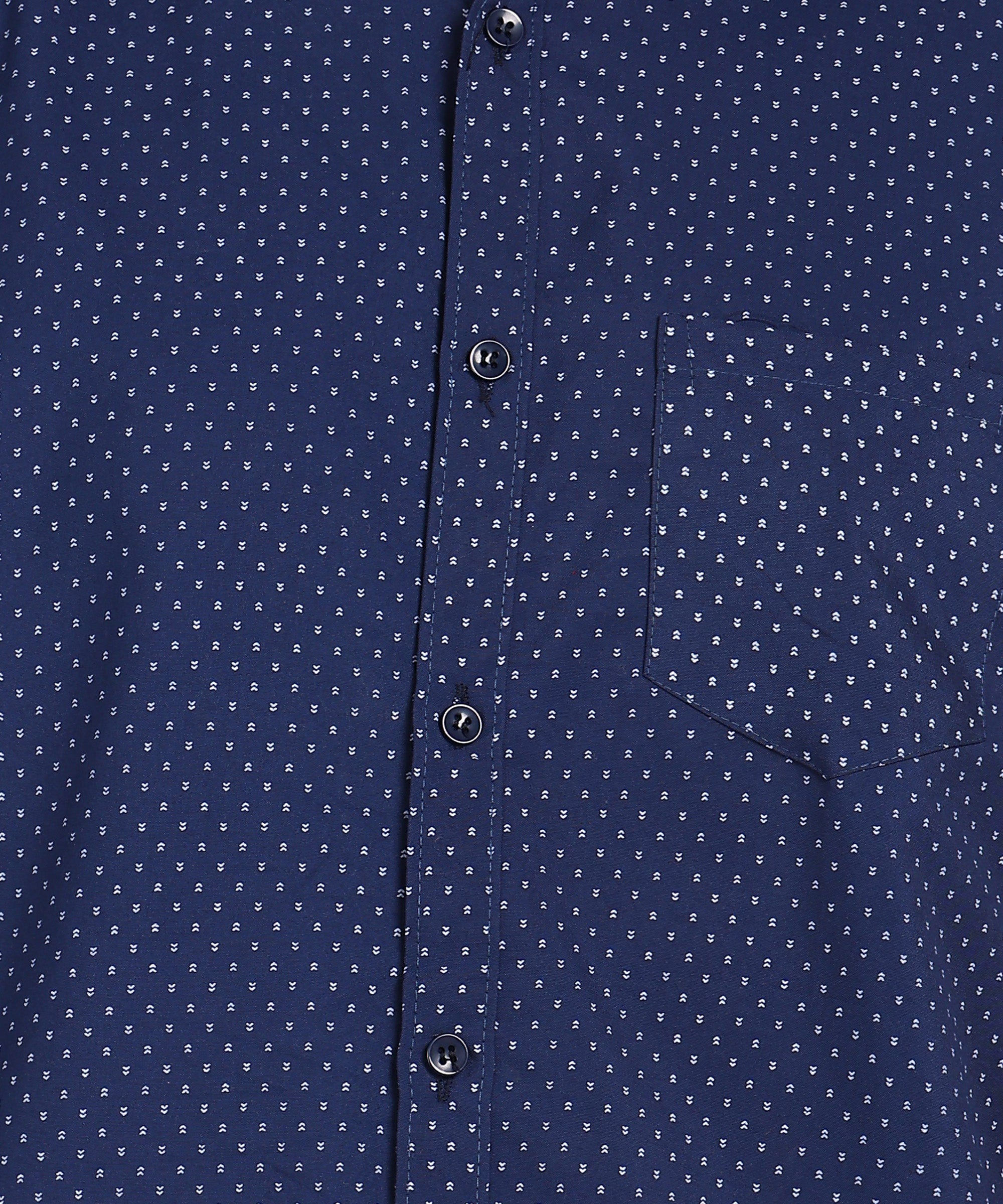 Sanganeri Navy Cotton Shirt