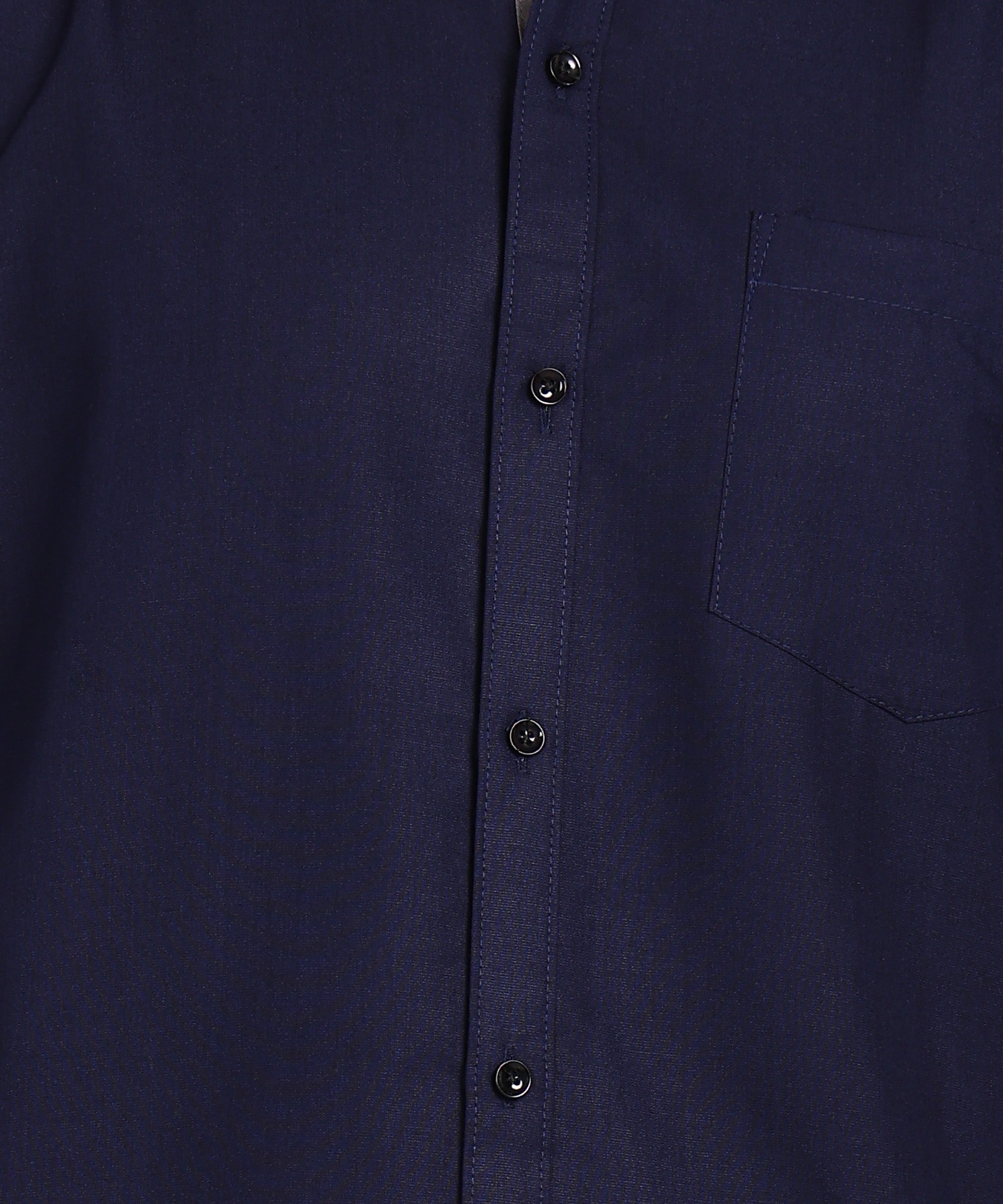 Sanganeri Solid Navy Cotton Shirt