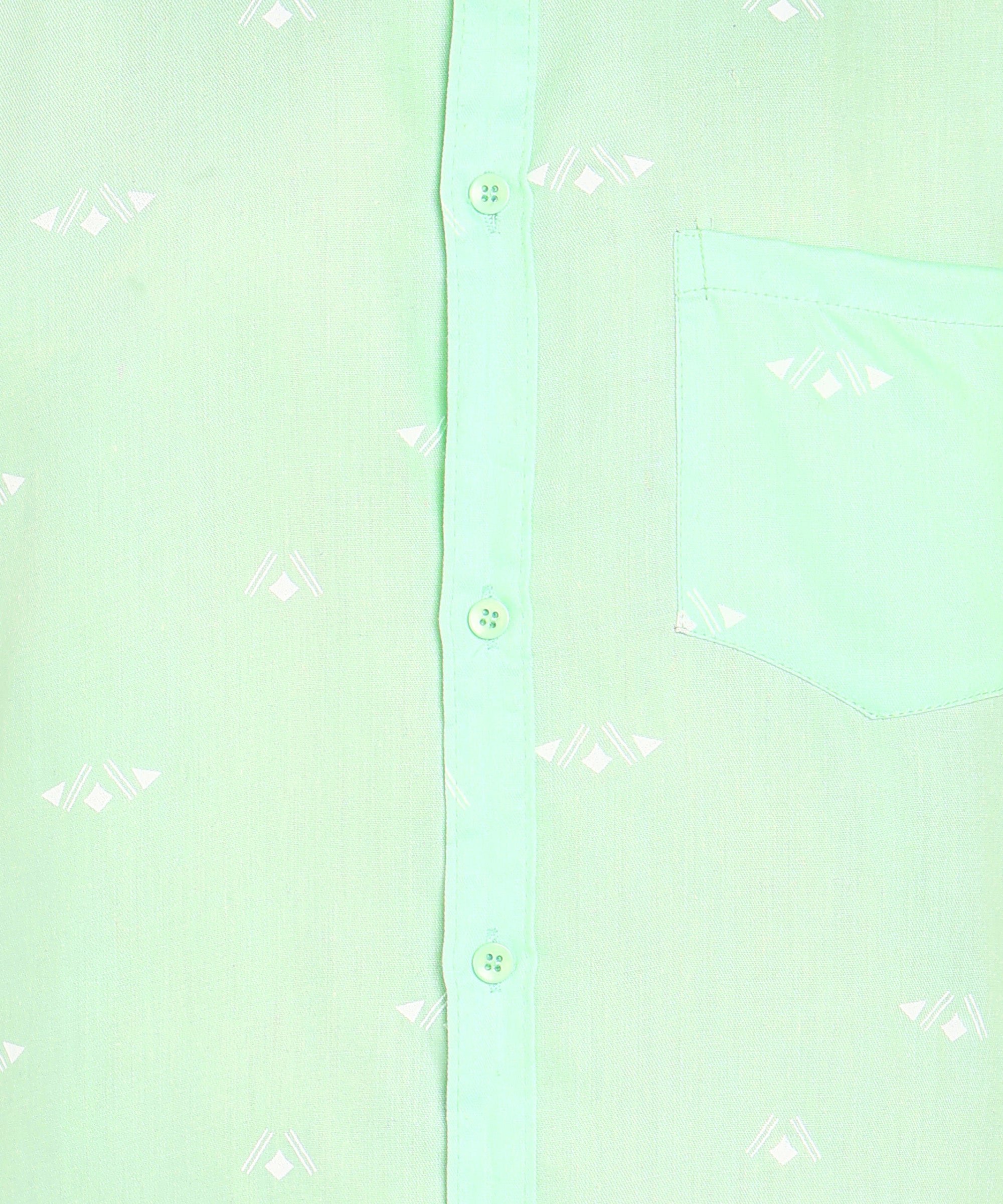 Sanganeri Mint Green Cotton Shirt