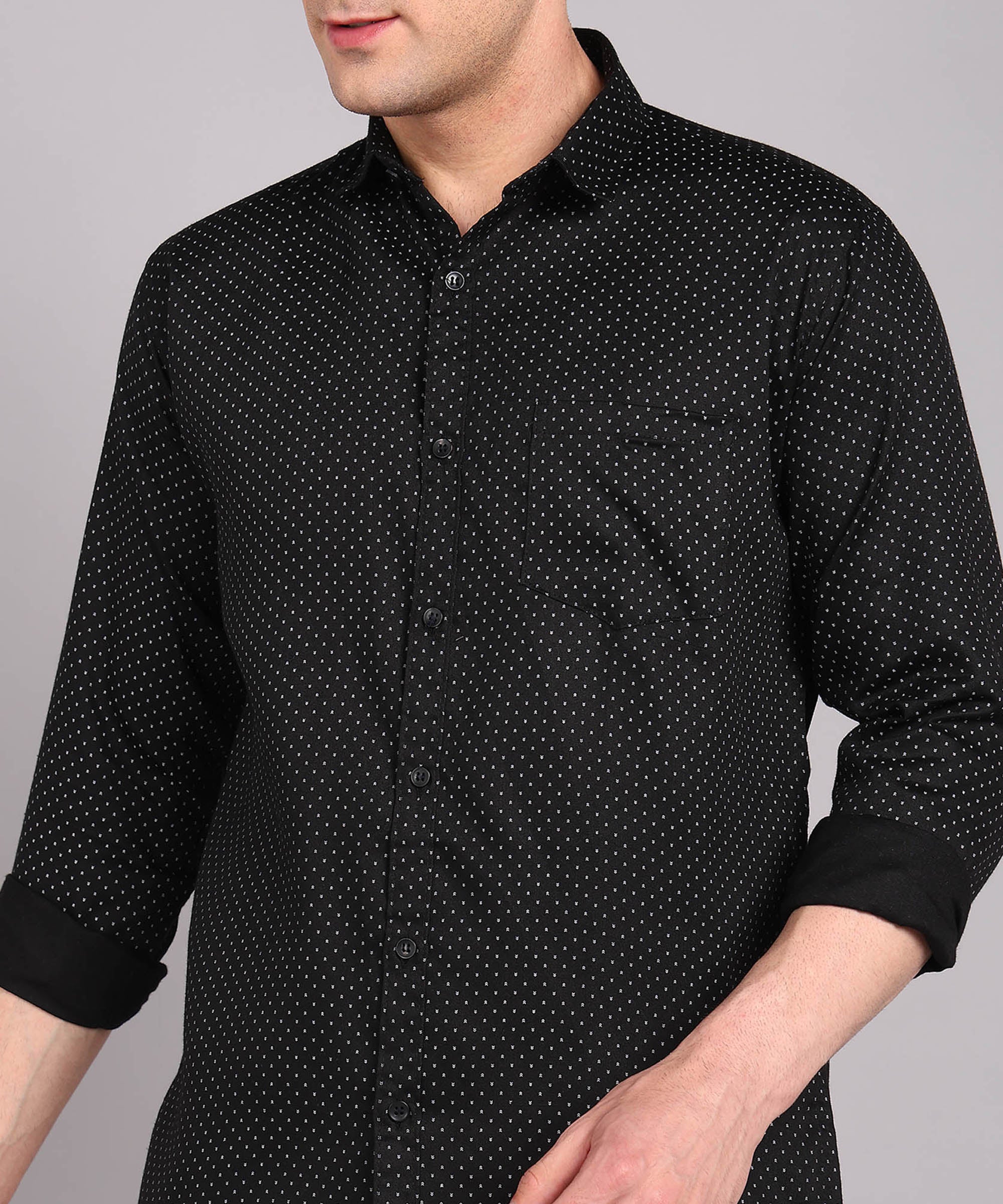 Sanganeri Black Cotton Shirt