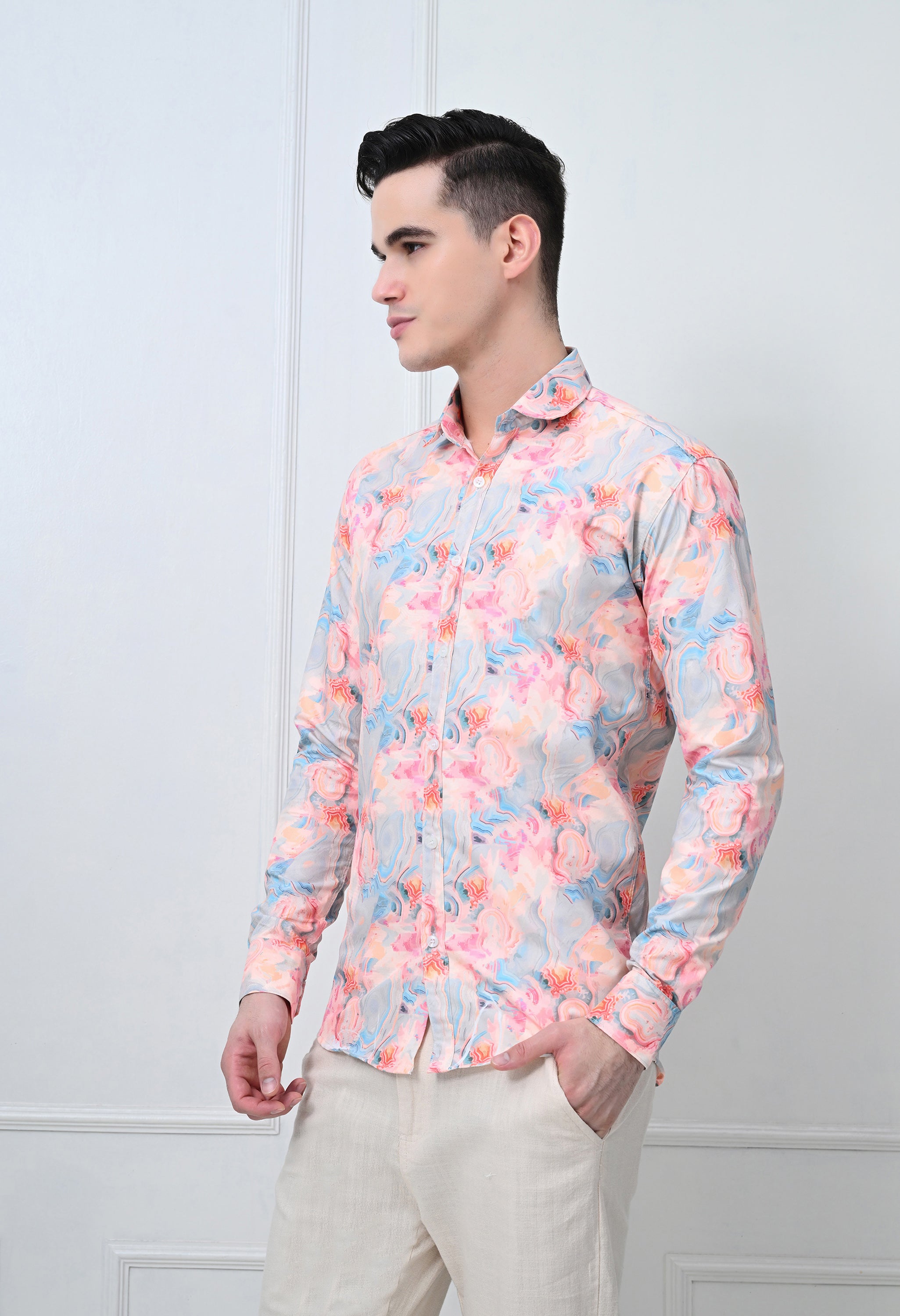 Pastel Floral Printed Shirt