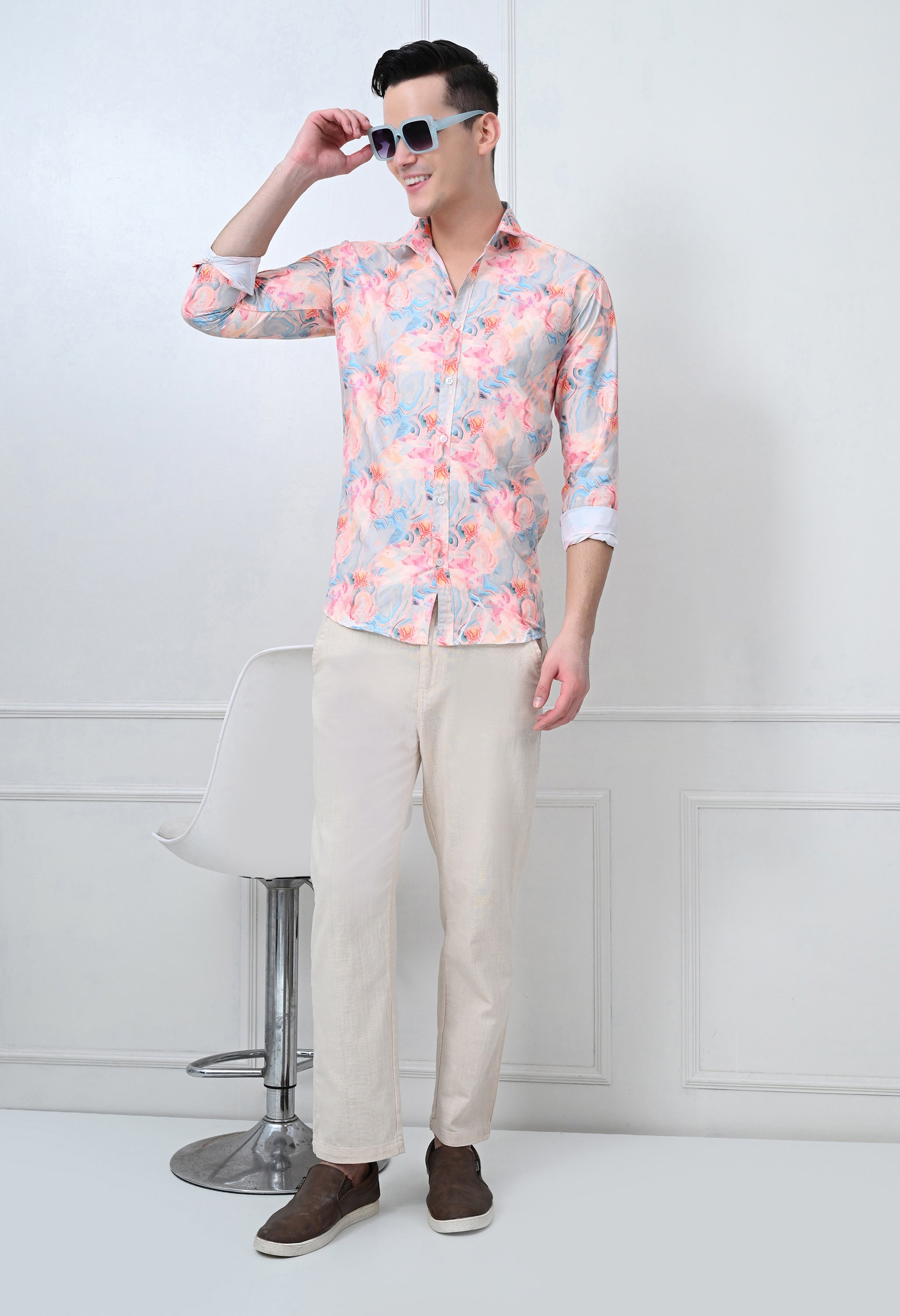 Pastel Floral Printed Shirt