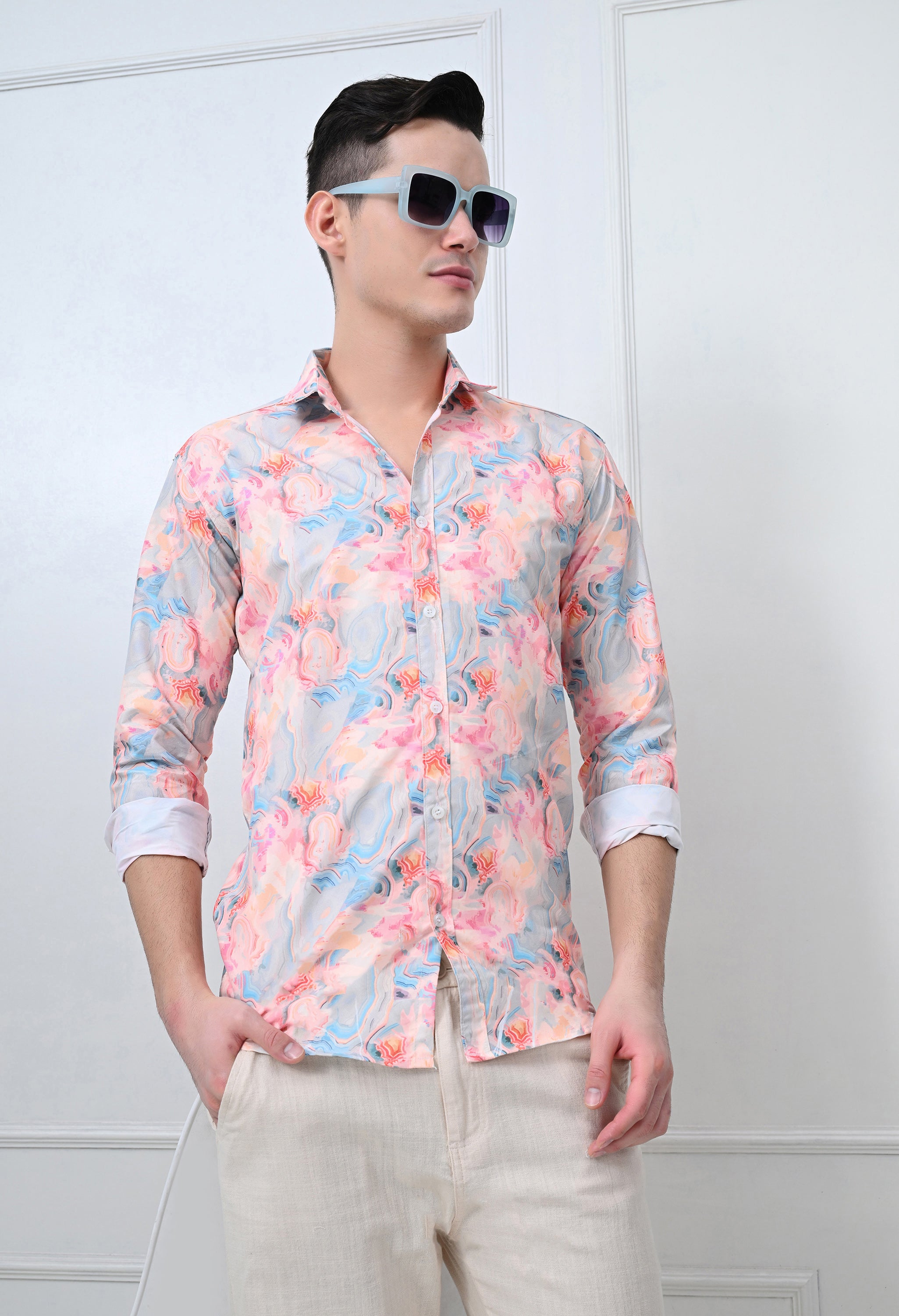 Pastel Floral Printed Shirt