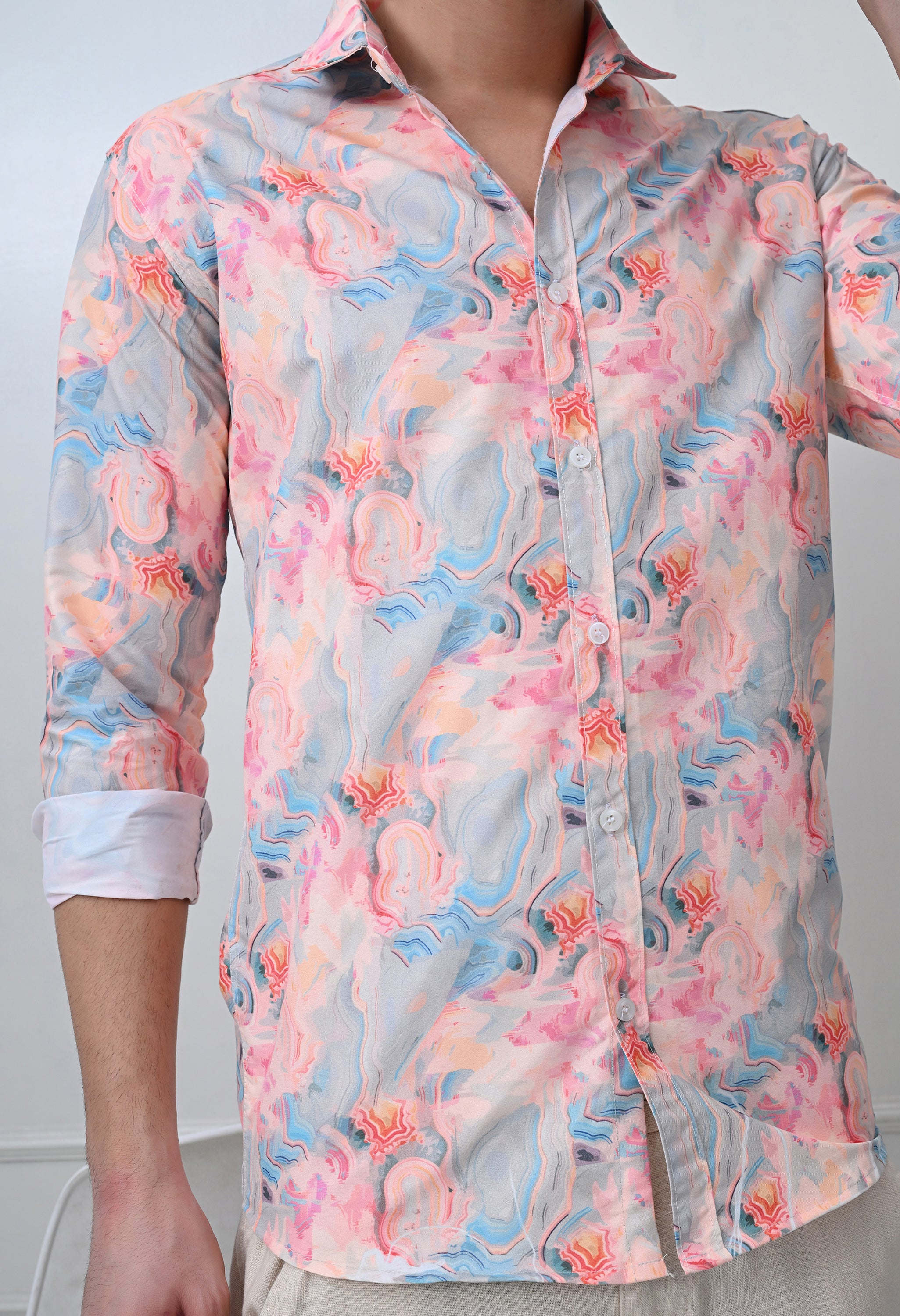 Pastel Floral Printed Shirt