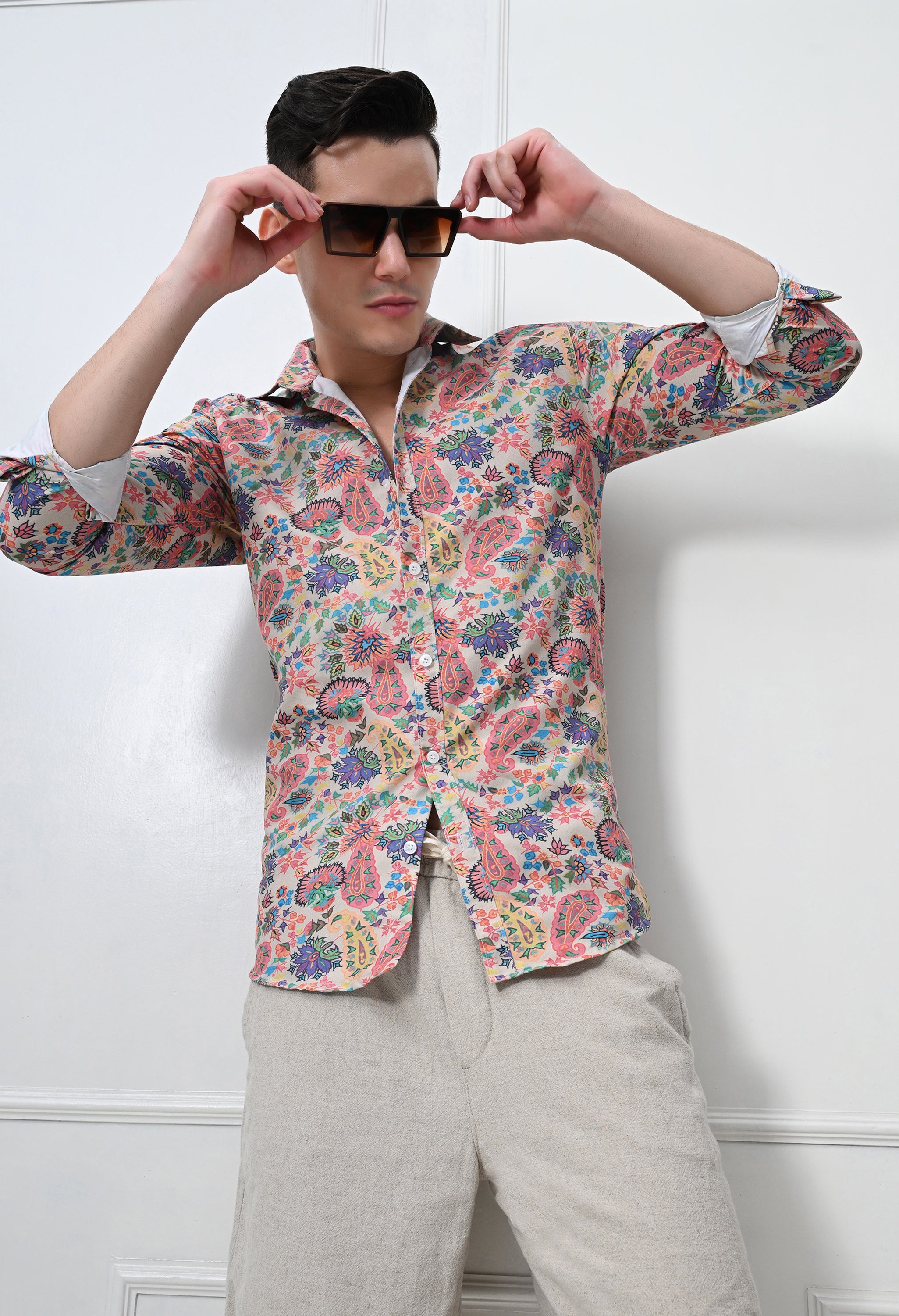 Multicolor Printed Casual Shirt