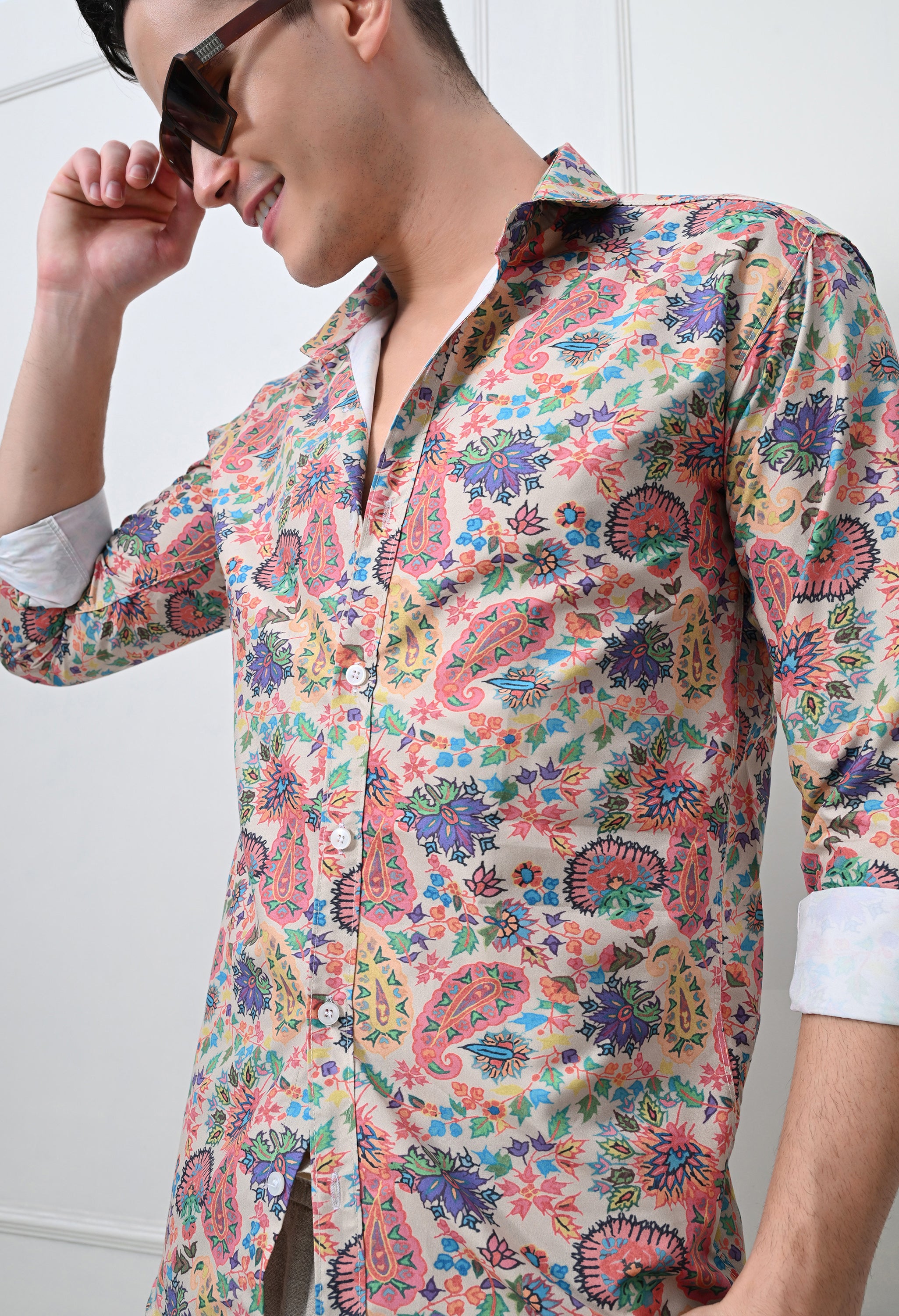 Multicolor Printed Casual Shirt