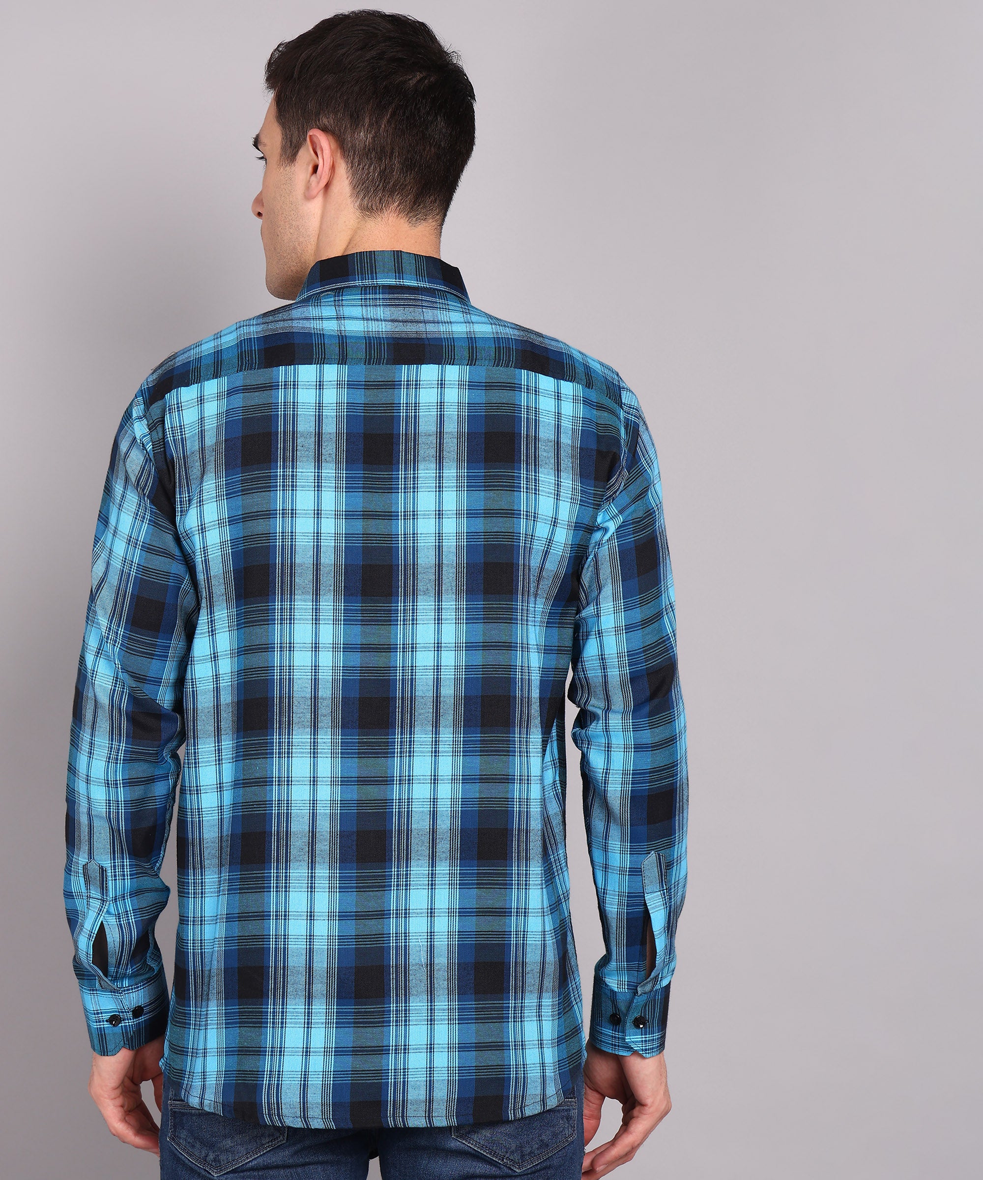 Blue Checked Casual Shirt