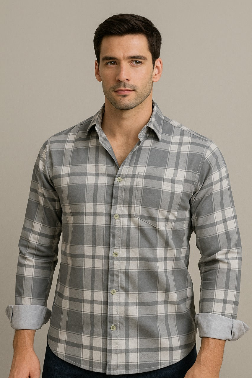 VELLICAL 139 GREY PREMIUM FULL SLEEVE SHIRT