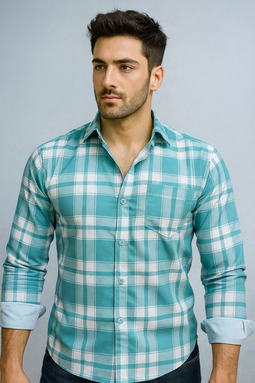VELLICAL 139 TEAL  PREMIUM FULL SLEEVE SHIRT
