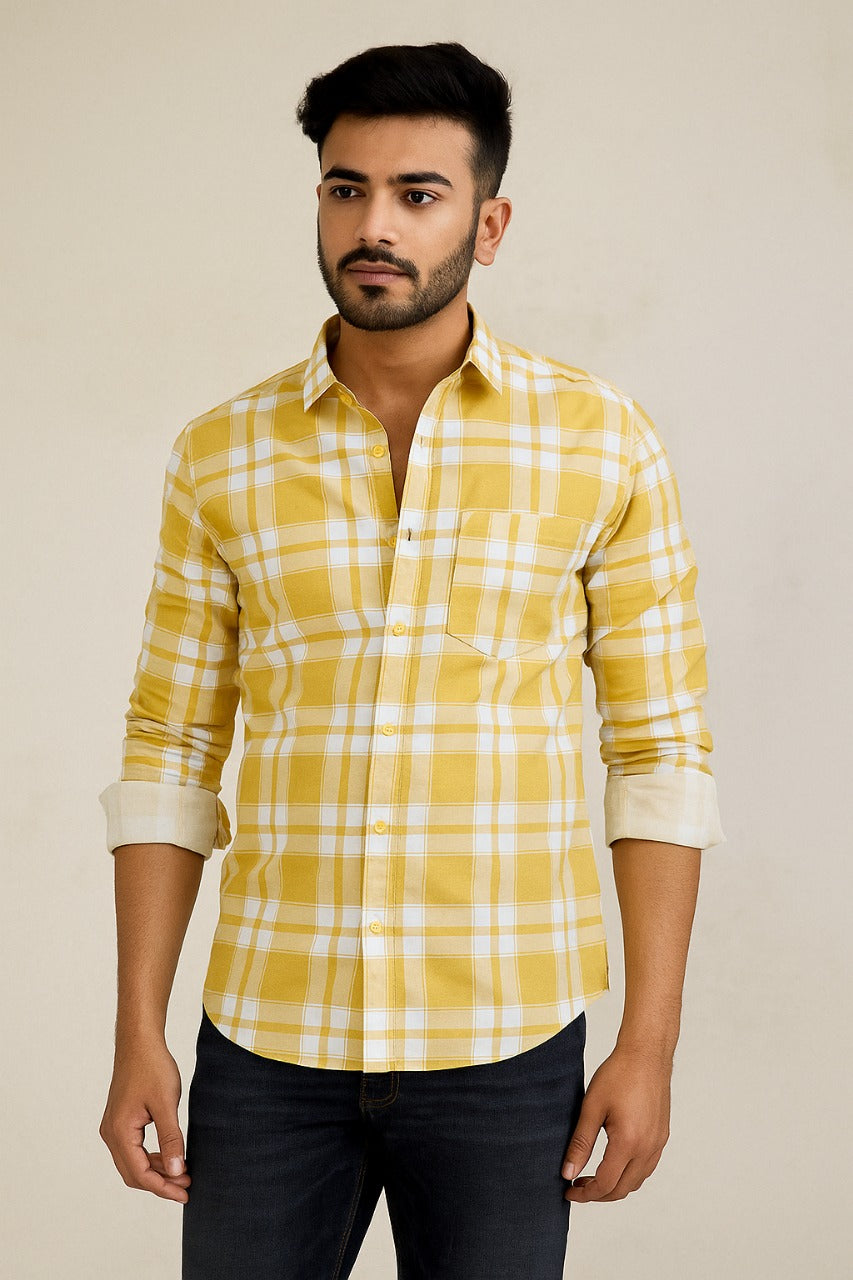 VELLICAL 139 YELLOW PREMIUM FULL SLEEVE SHIRT