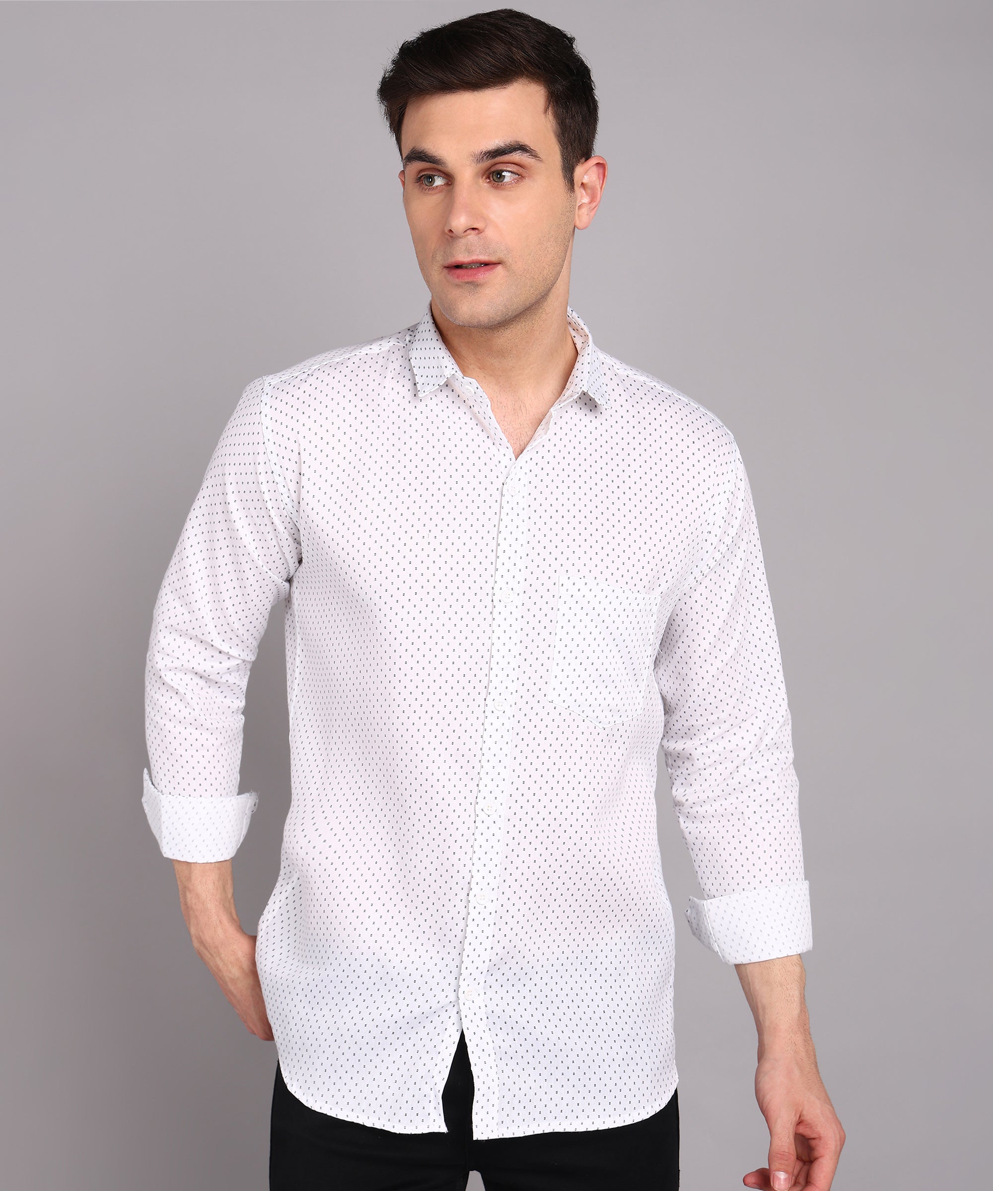 Sanganeri White Cotton Shirt