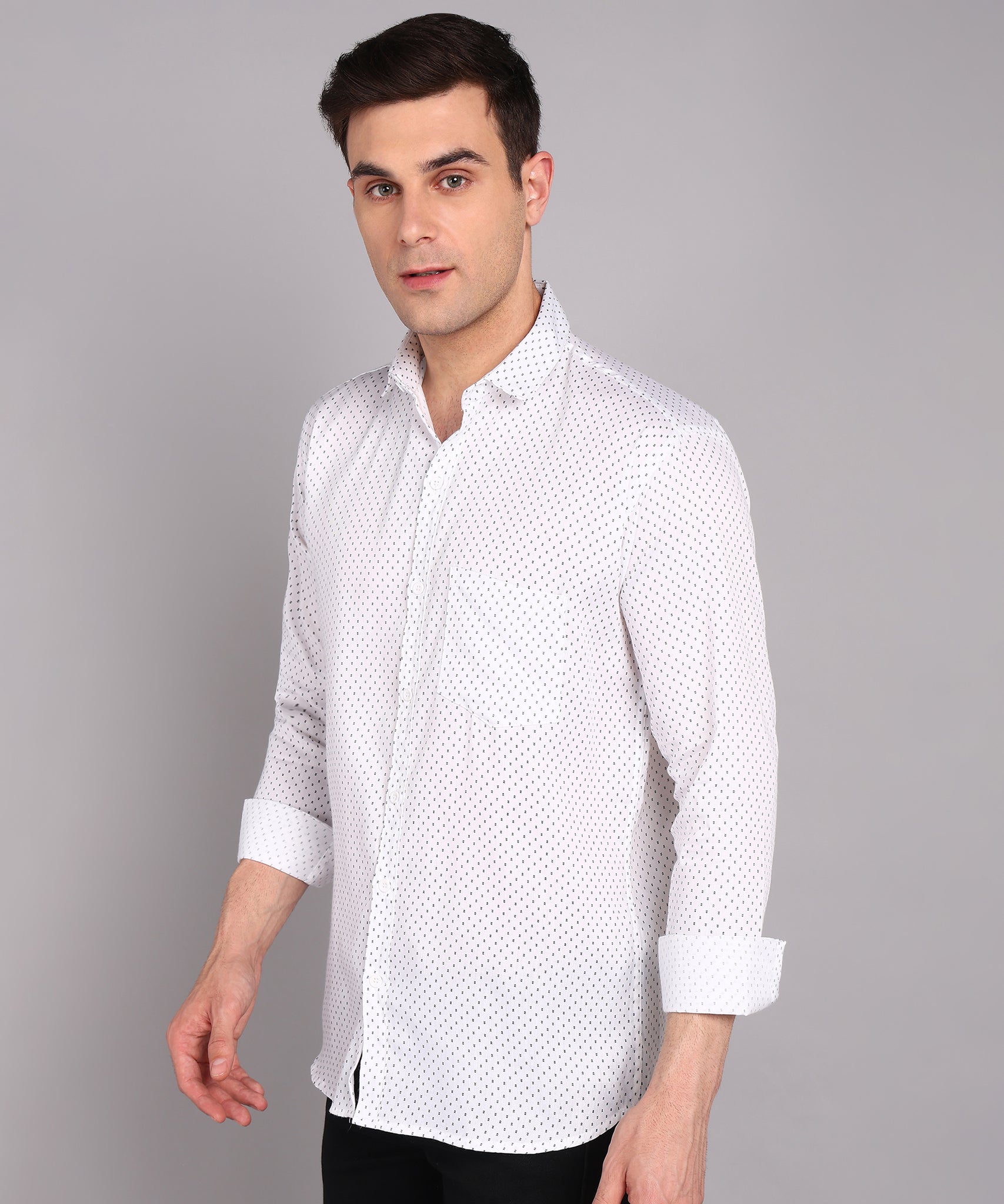 Sanganeri White Cotton Shirt